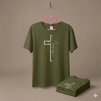 Футболка з християнським принтом "Jesus" Зелена Ф-005ЗXL фото